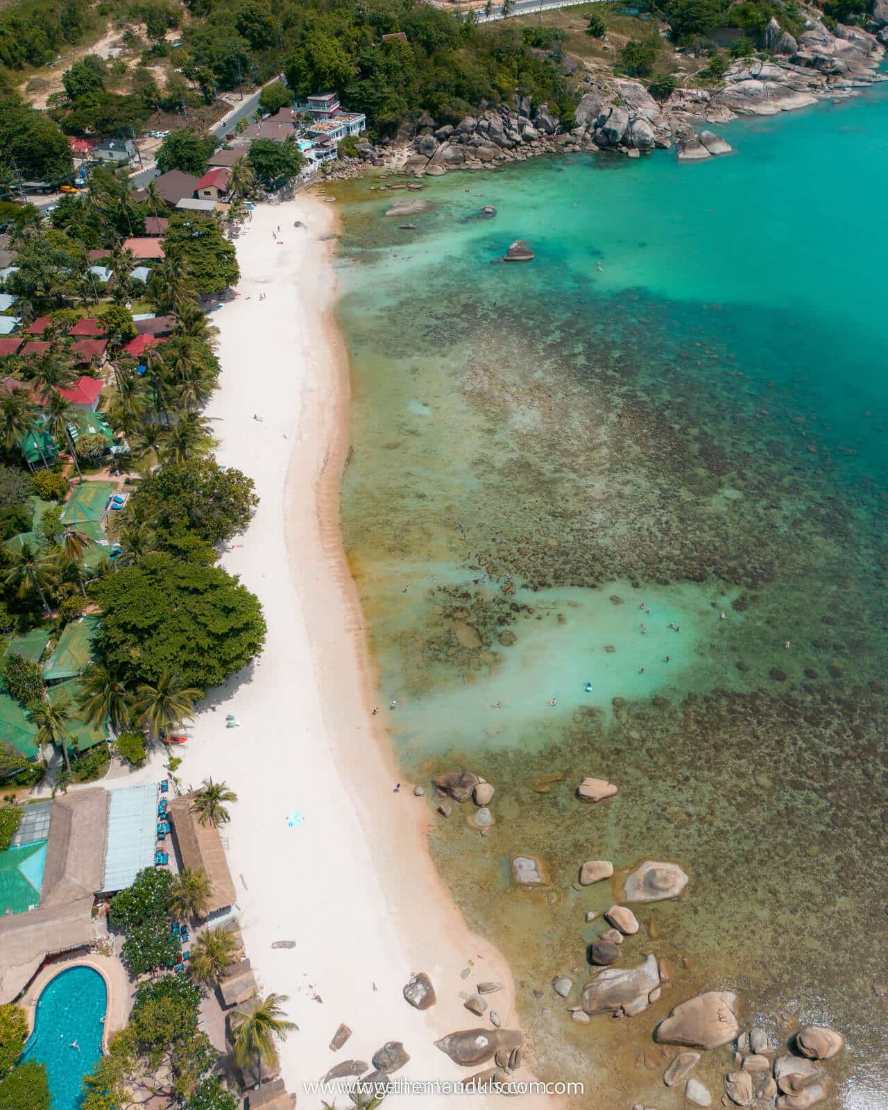 Best places to visit in Thailand for first timers - Koh Samui Silver beach drone best beaches thailand koh samui things to do in koh samui top attractions koh samui itinerary