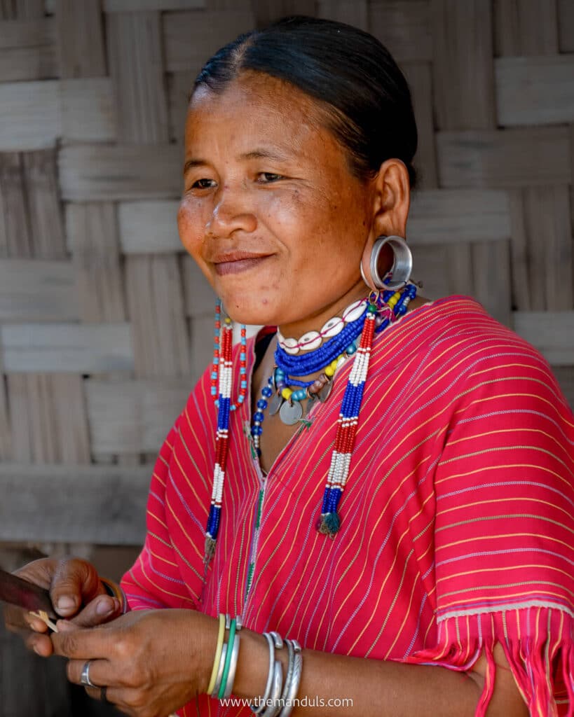 Kayaw tribe woman earplugs