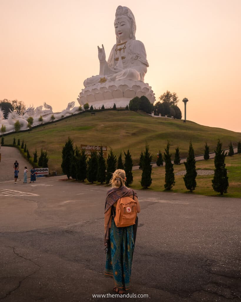 Wat Huay Pla Kang sunset Chiang Rai