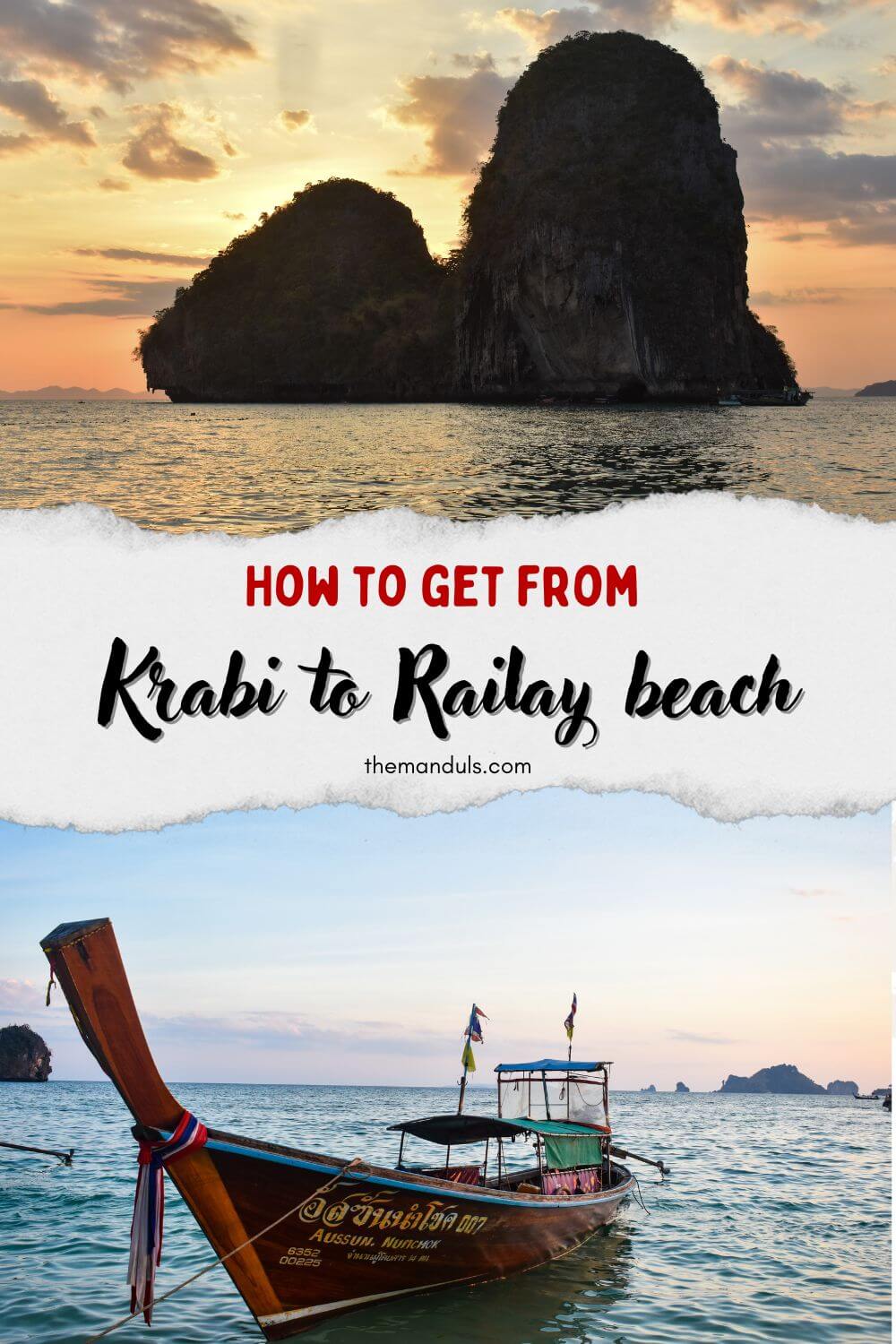 Krabi to Railay beach pinterest
