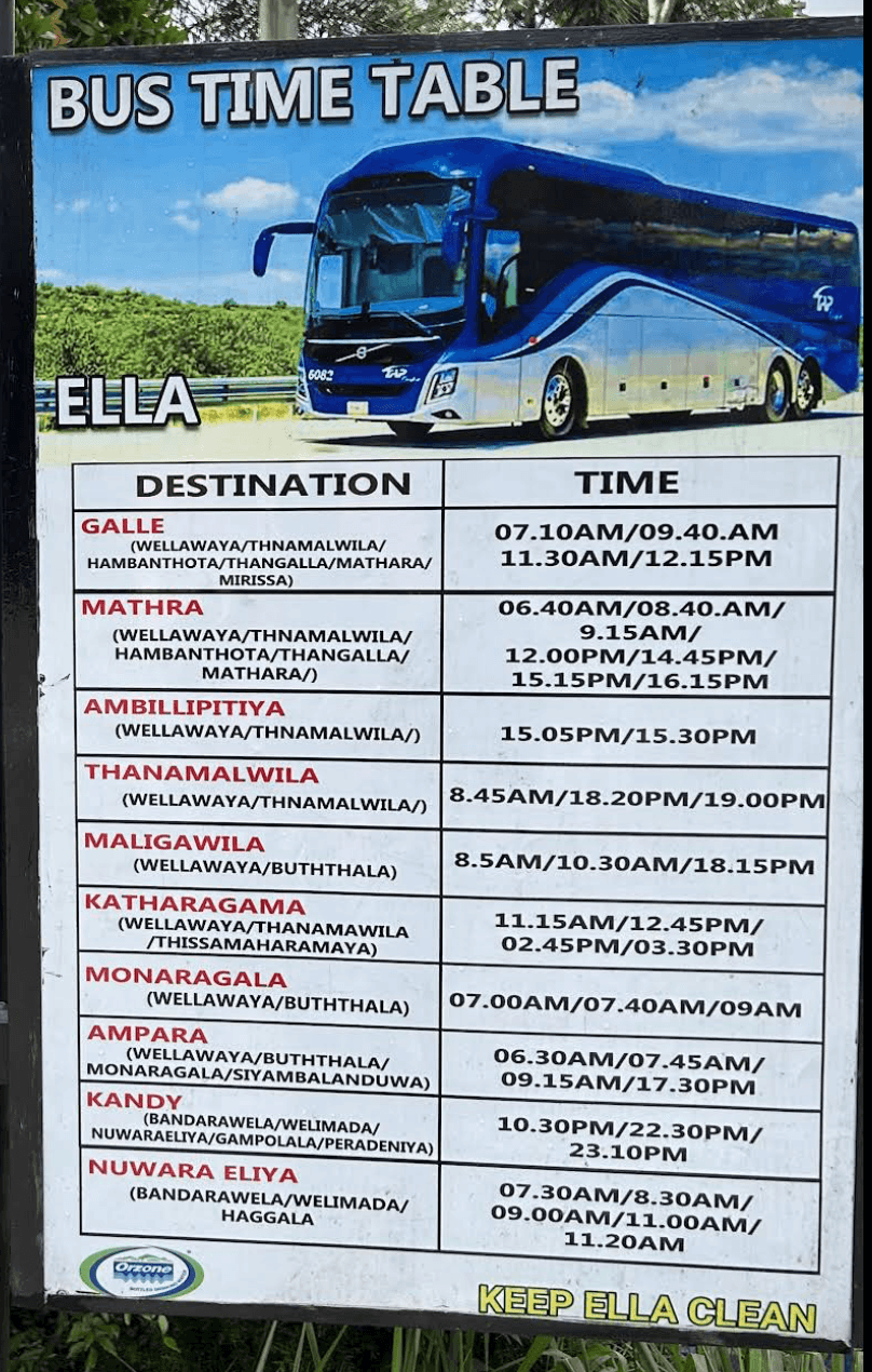 Ella to Udawalawe Bus Schedule-2 Ella to Udawalawe Bus Schedule-2