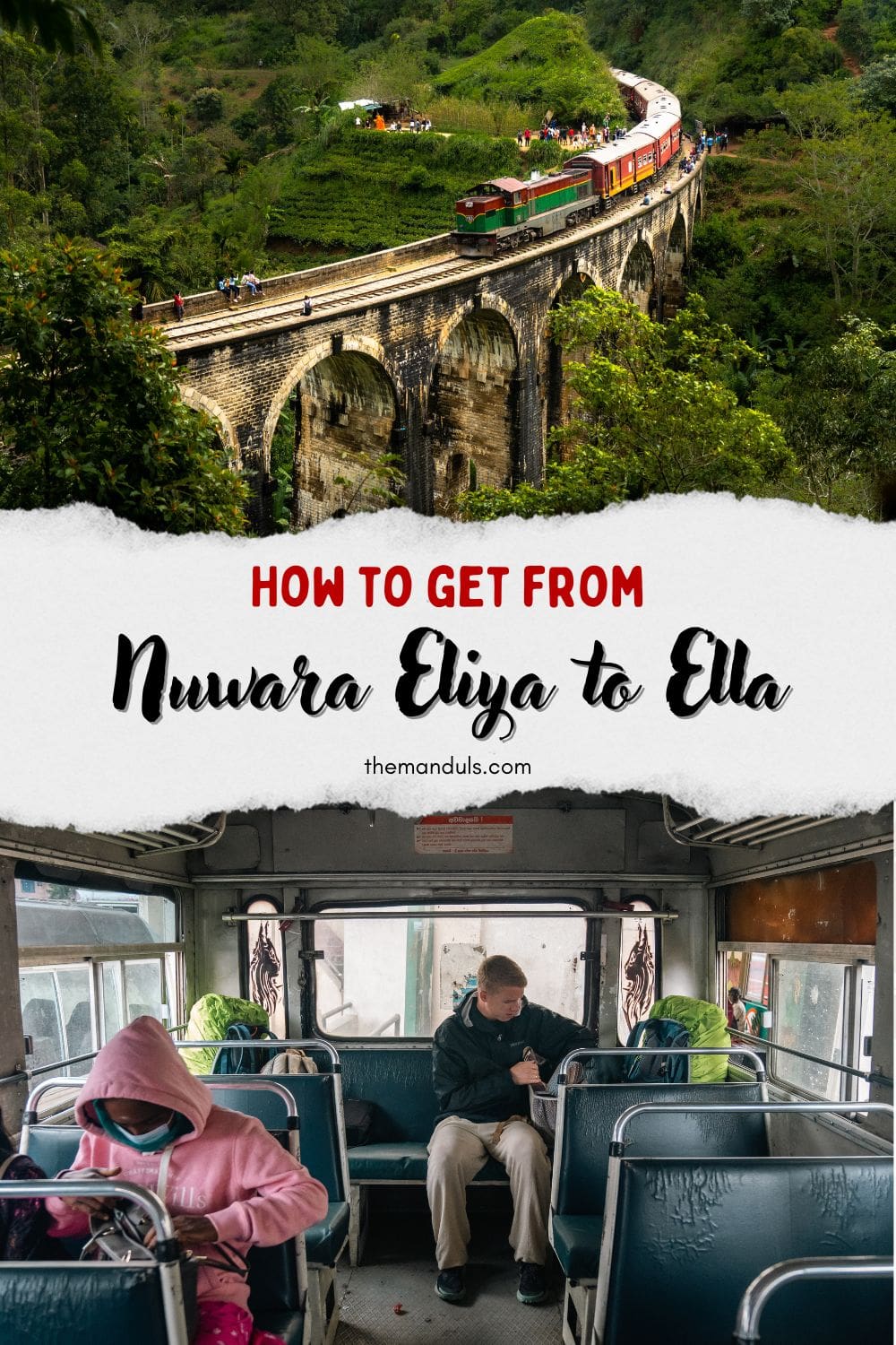Nuwara Eliya to Ella train Pinterest