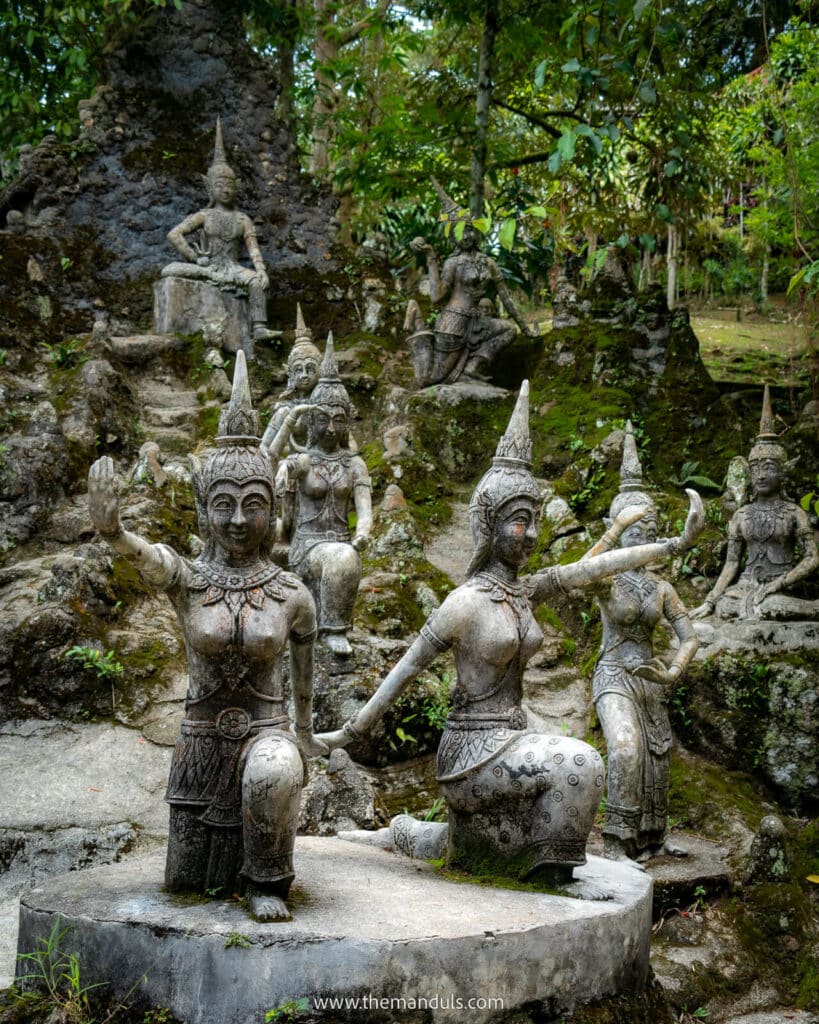 secret buddha garden statues