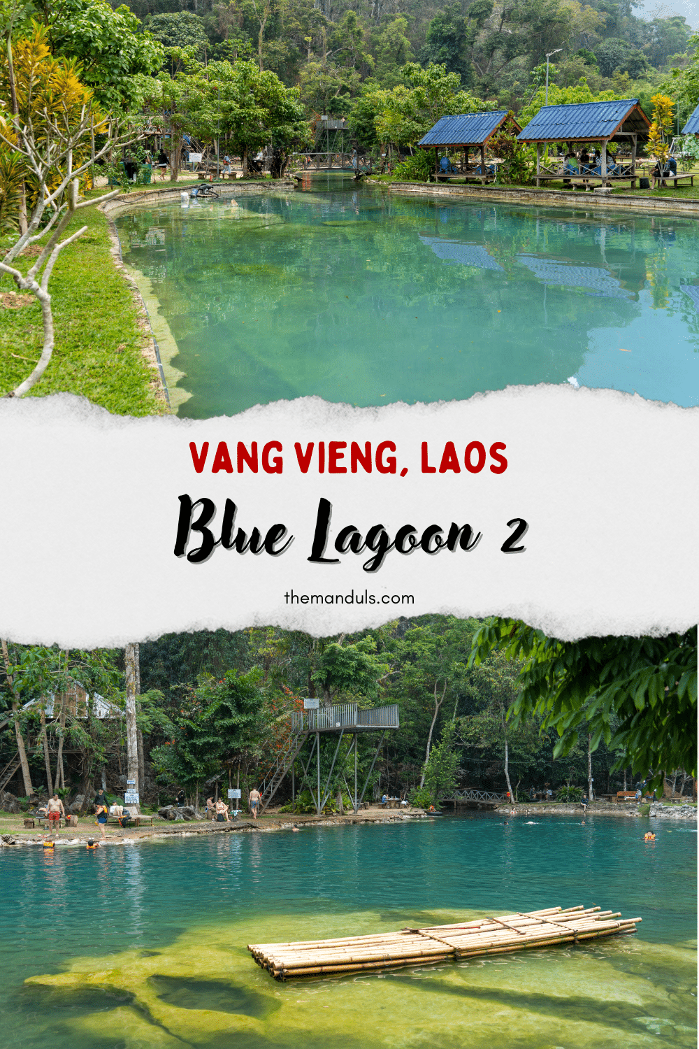 Blue Lagoon 2 Vang Vieng pinterest