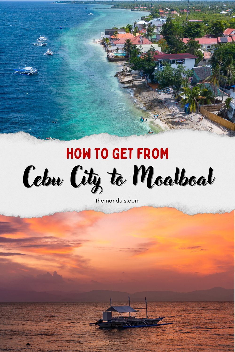 Cebu city to Moalboal pinterest