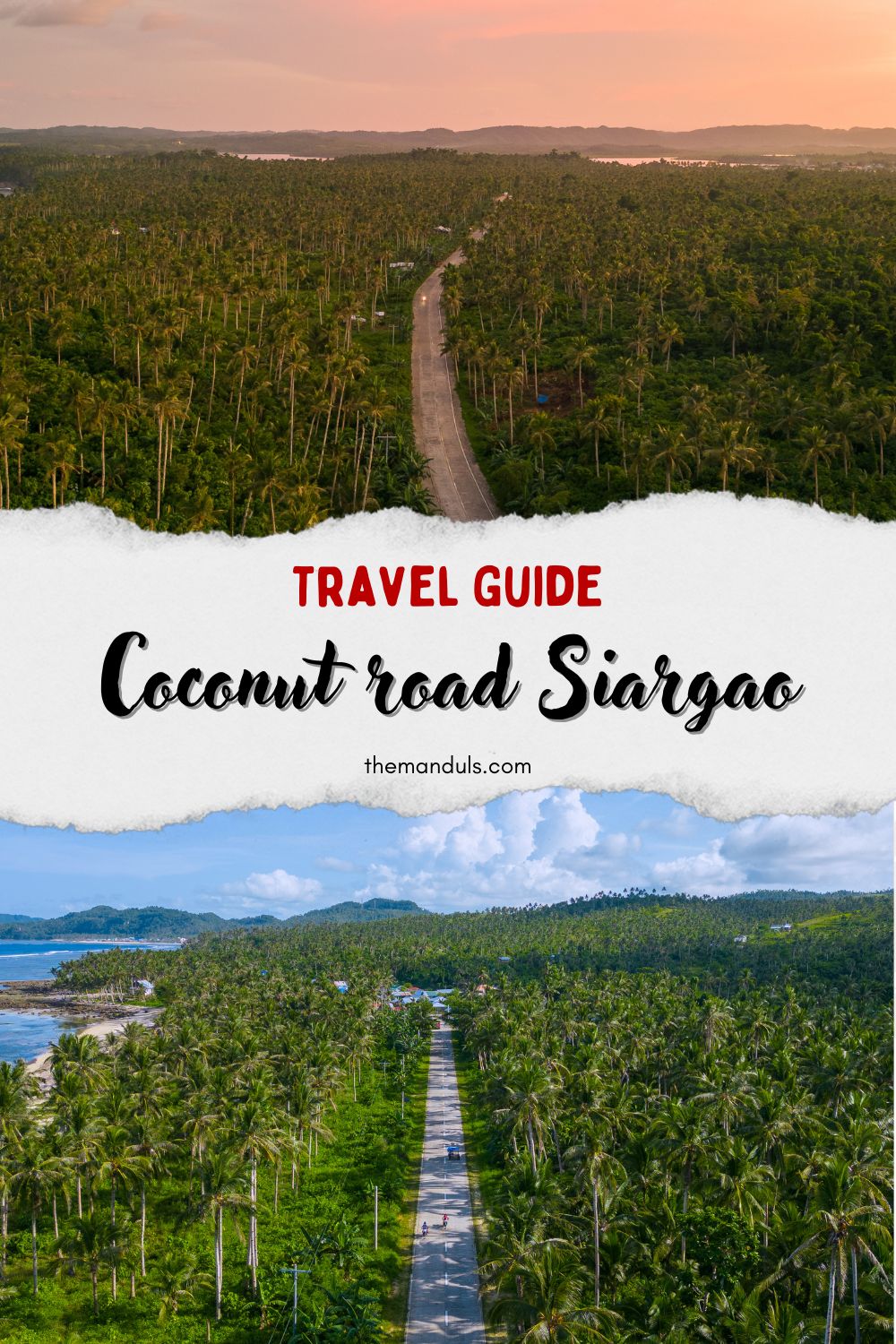 Coconut road Siargao pinterest