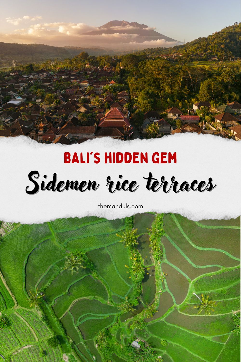 Sidemen rice terraces Bali pinterest