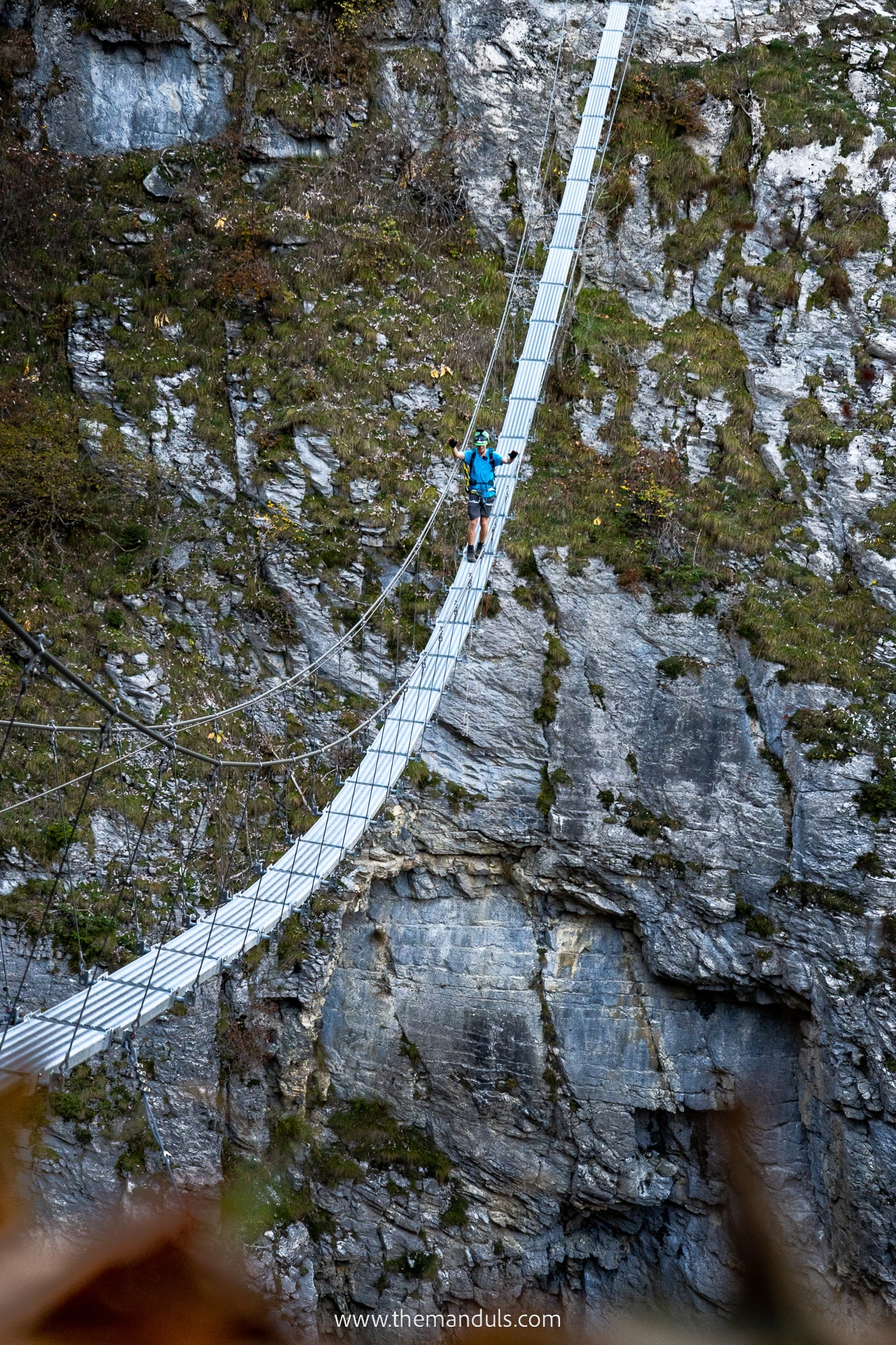 Via Ferrata Mürren Switzerland - Nepal Bridge Nepalbrücke Gimmelwald