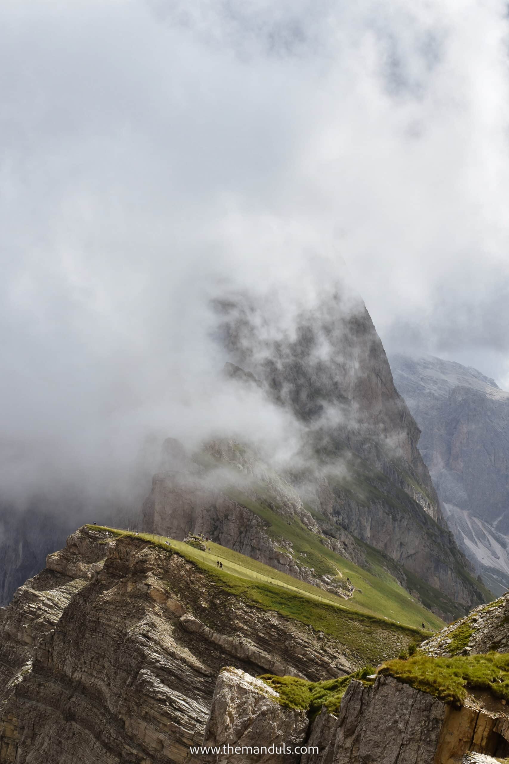 Seceda Ridgeline Italy Dolomites Seceda hike Col Raiser cable car Val Gardena