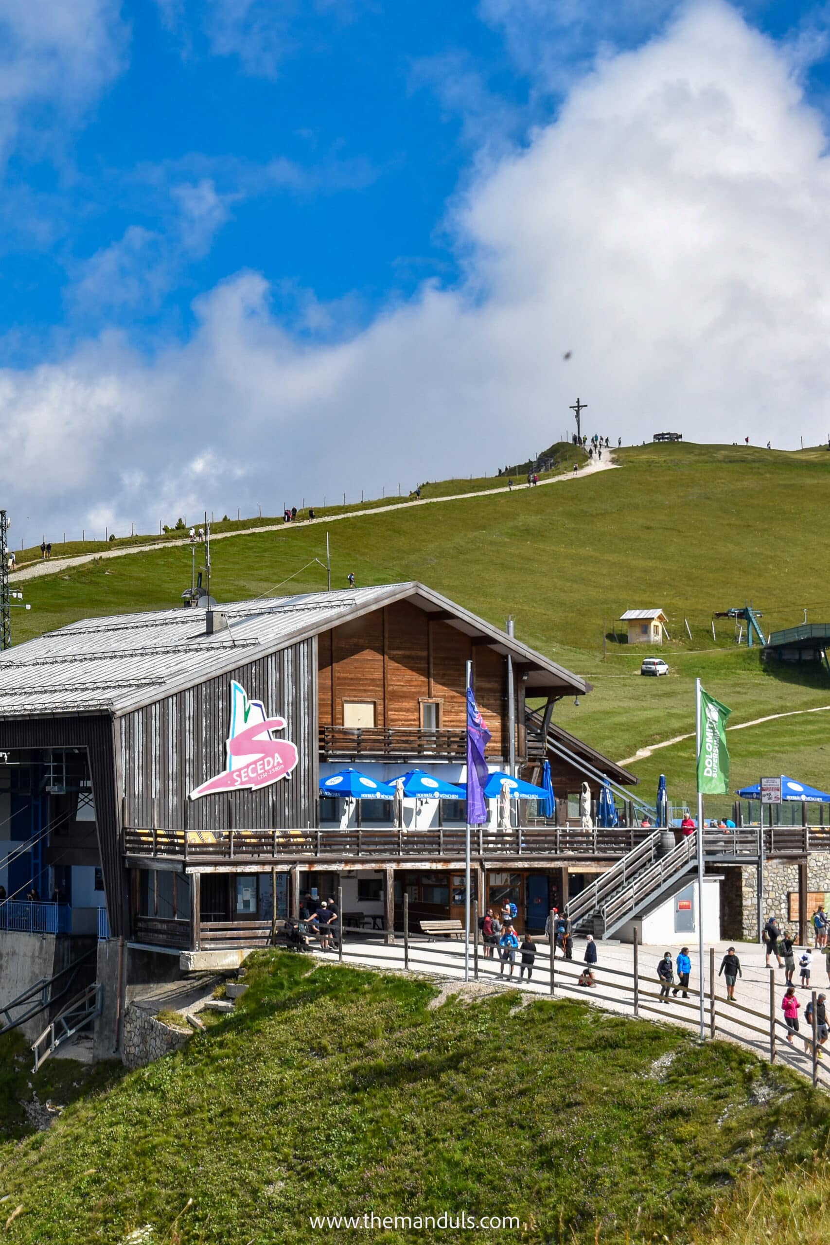 Seceda Ridgeline Italy Dolomites Seceda hike Col Raiser cable car Val Gardena