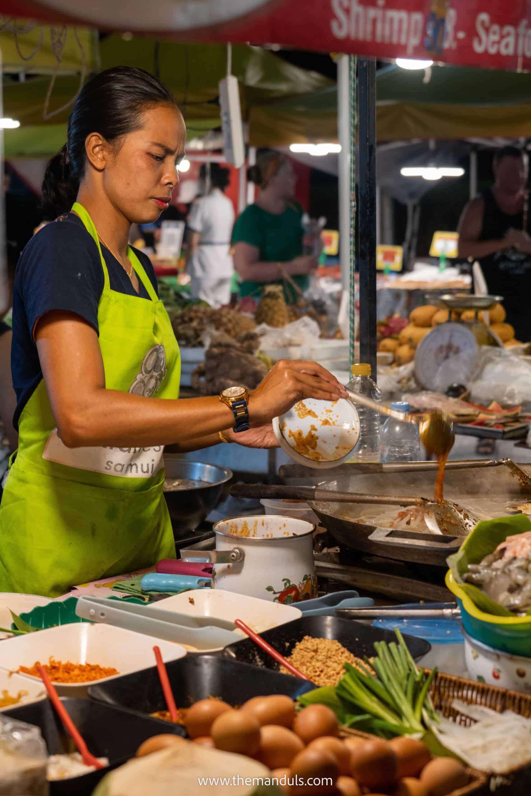 Thai night market street food