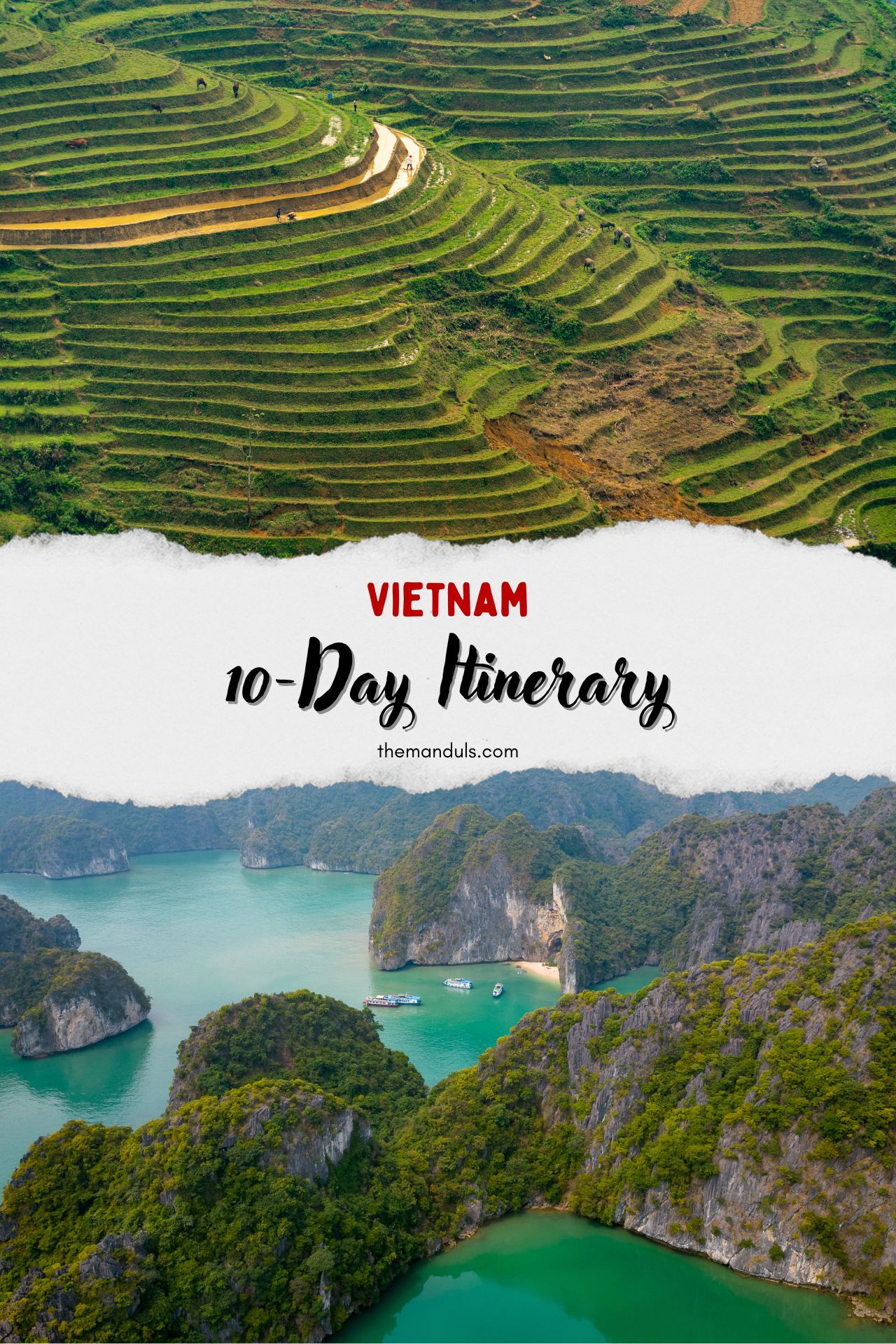 10 day Vietnam itinerary pinterest