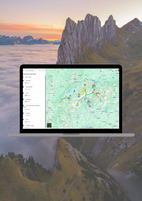 Switzerland Travel Guide laptop