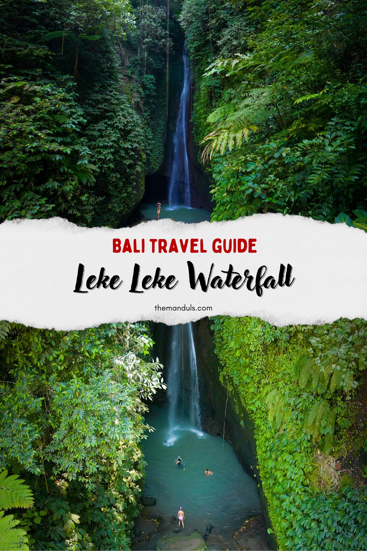 Leke Leke Waterfall Bali pinterest