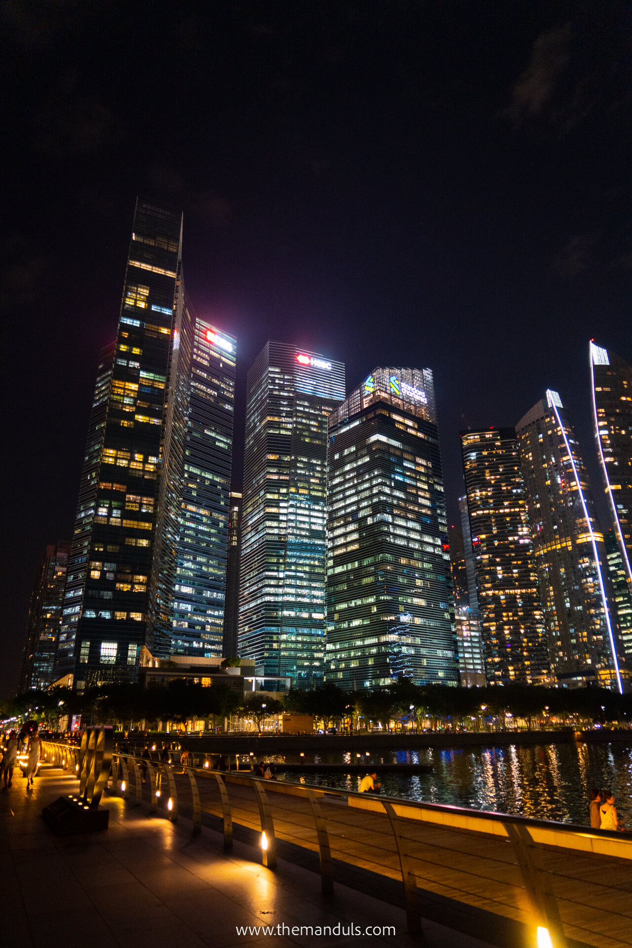 Singapore Marina Bay at night skyline Singapore Marina Bay at night skyline