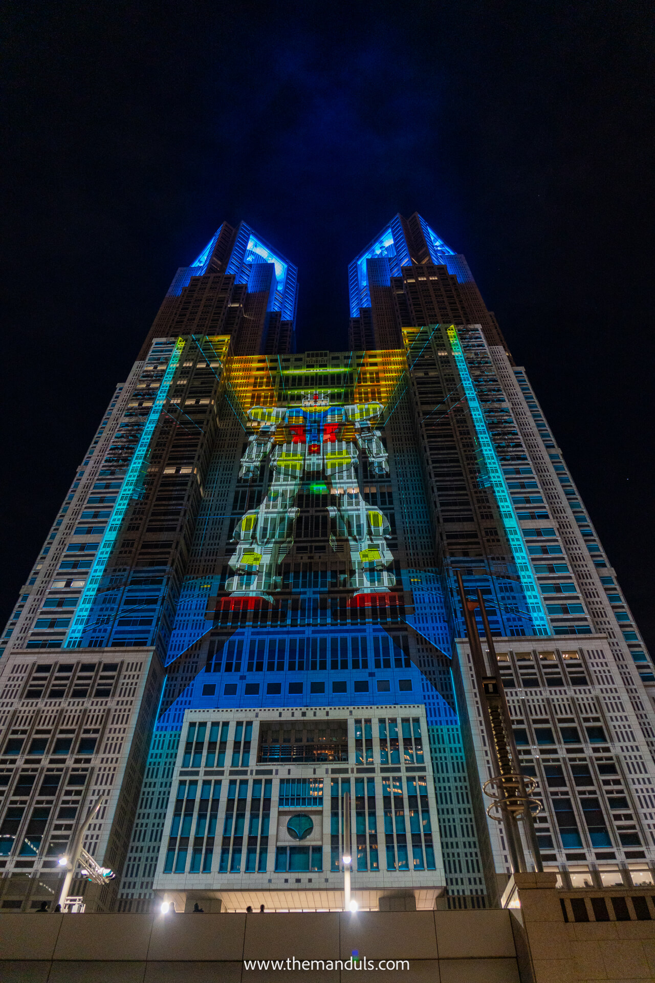 Projection on Metropolitan Government building Tokyo
