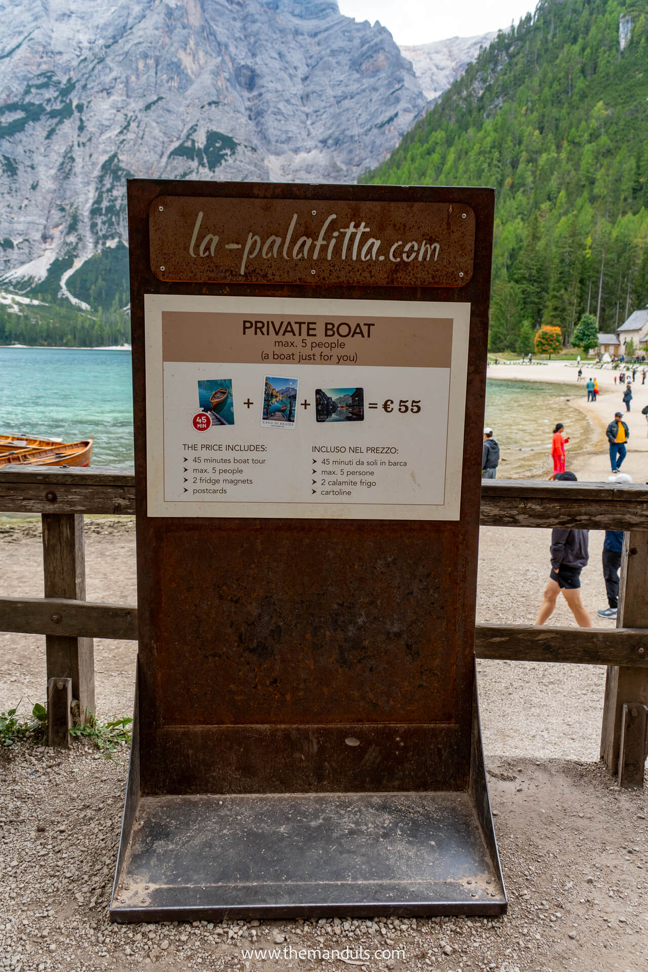 Lago di Braies, Pragser Wildsee Dolomites Italy boat rental
