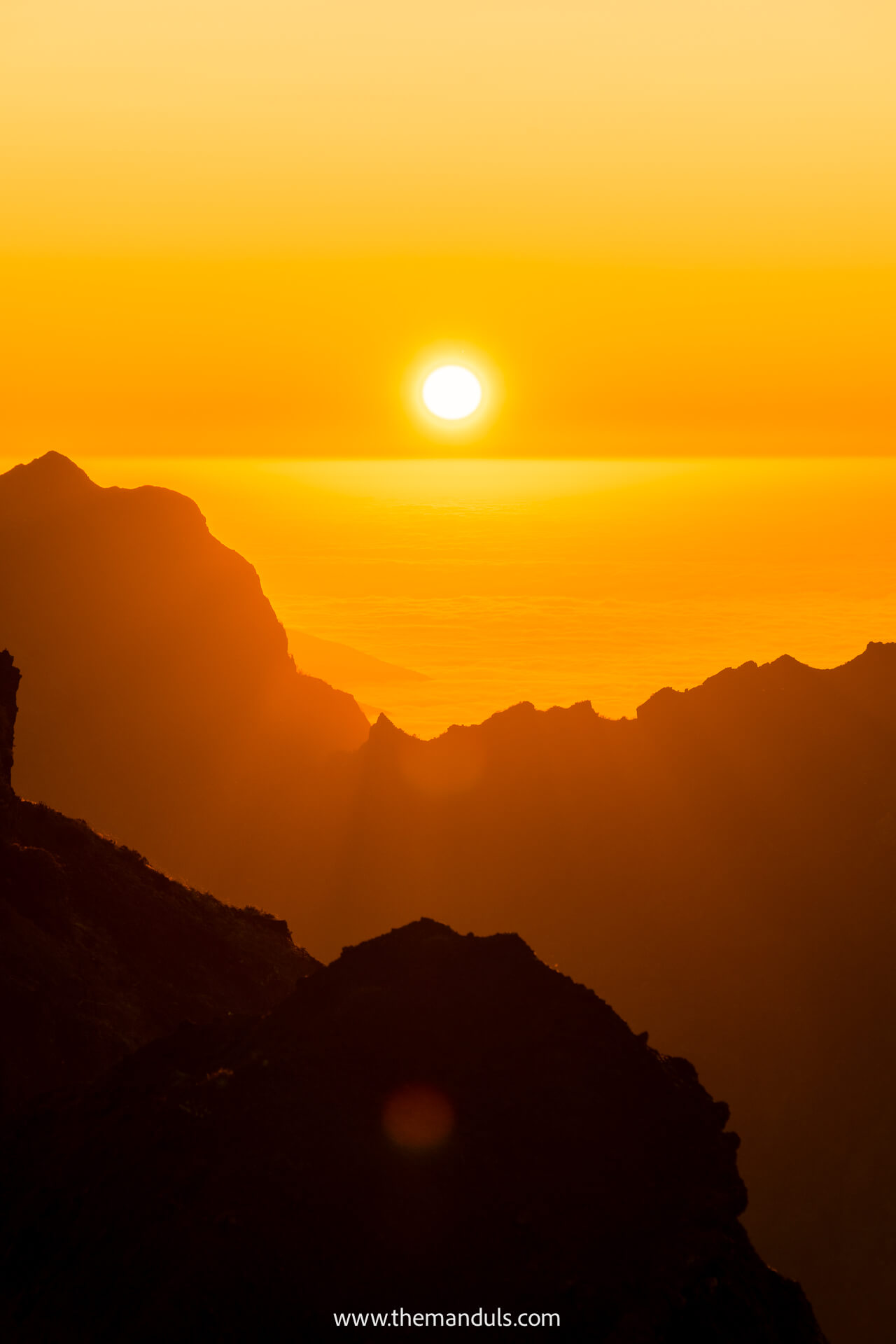 Pico do Arieiro hike Madeira sunset