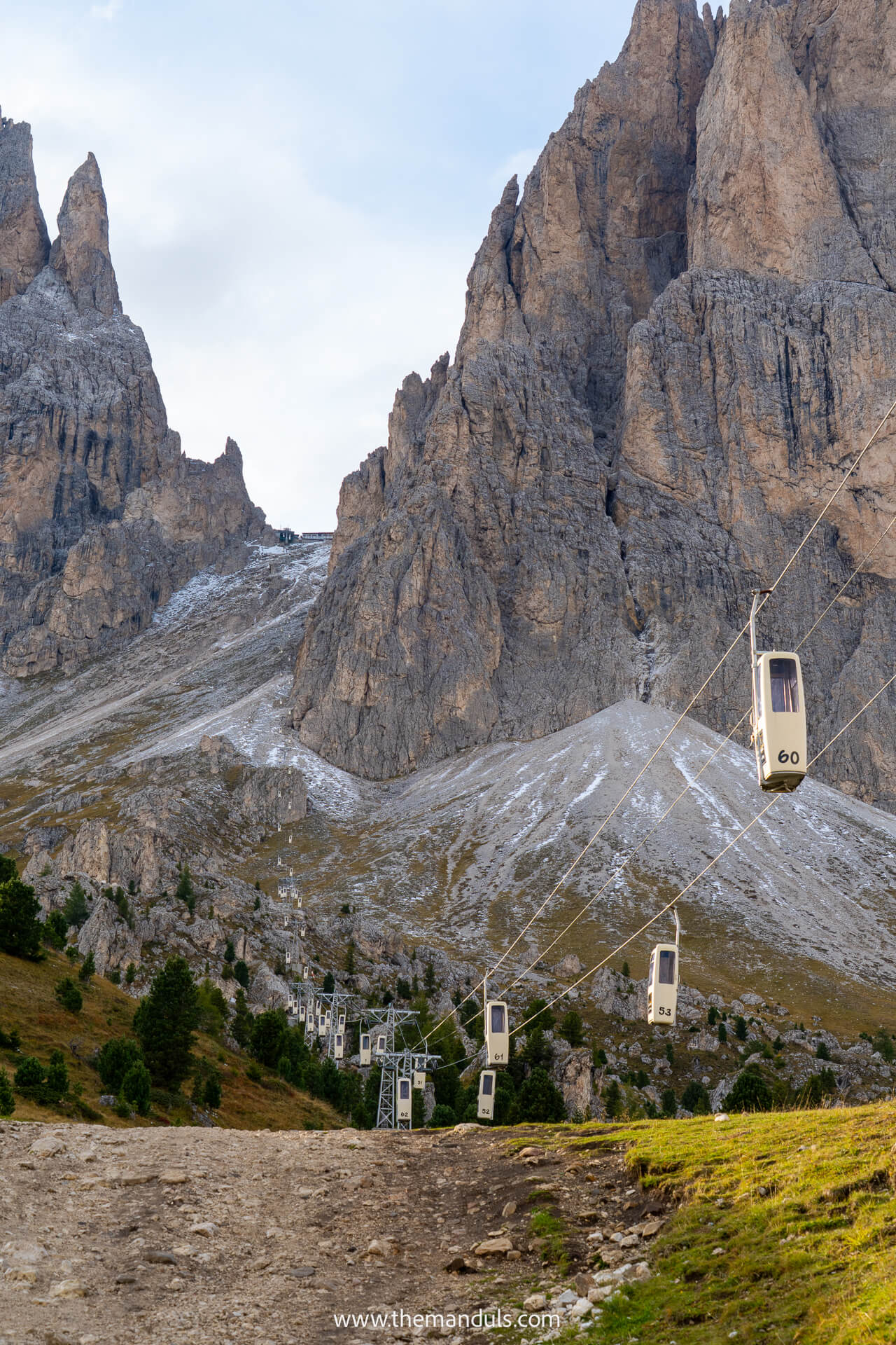 Sassolungo Coffin Cable Car
