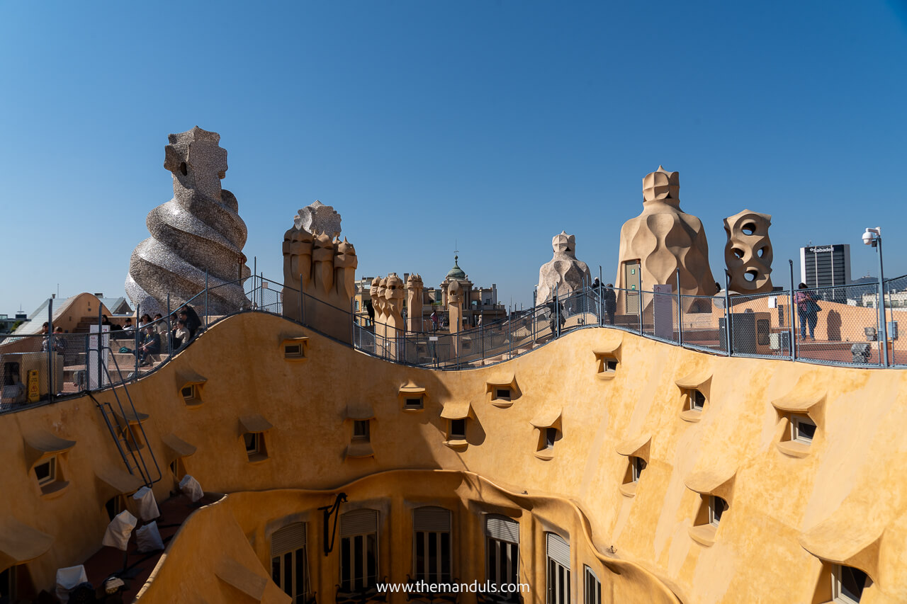 Casa Mila La Pedrera Barcelona rooftop 1