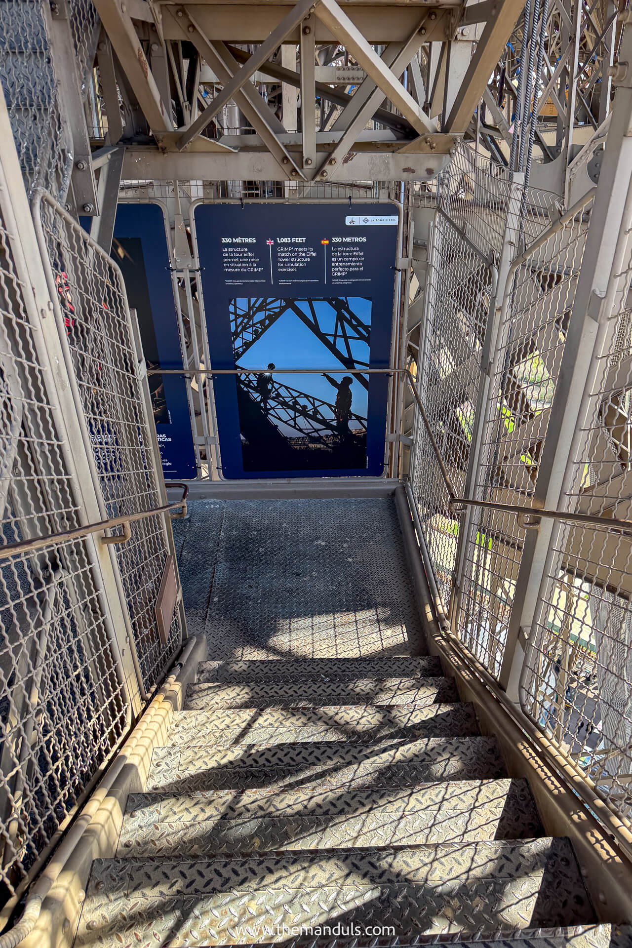 Eiffel Tower staircase Paris