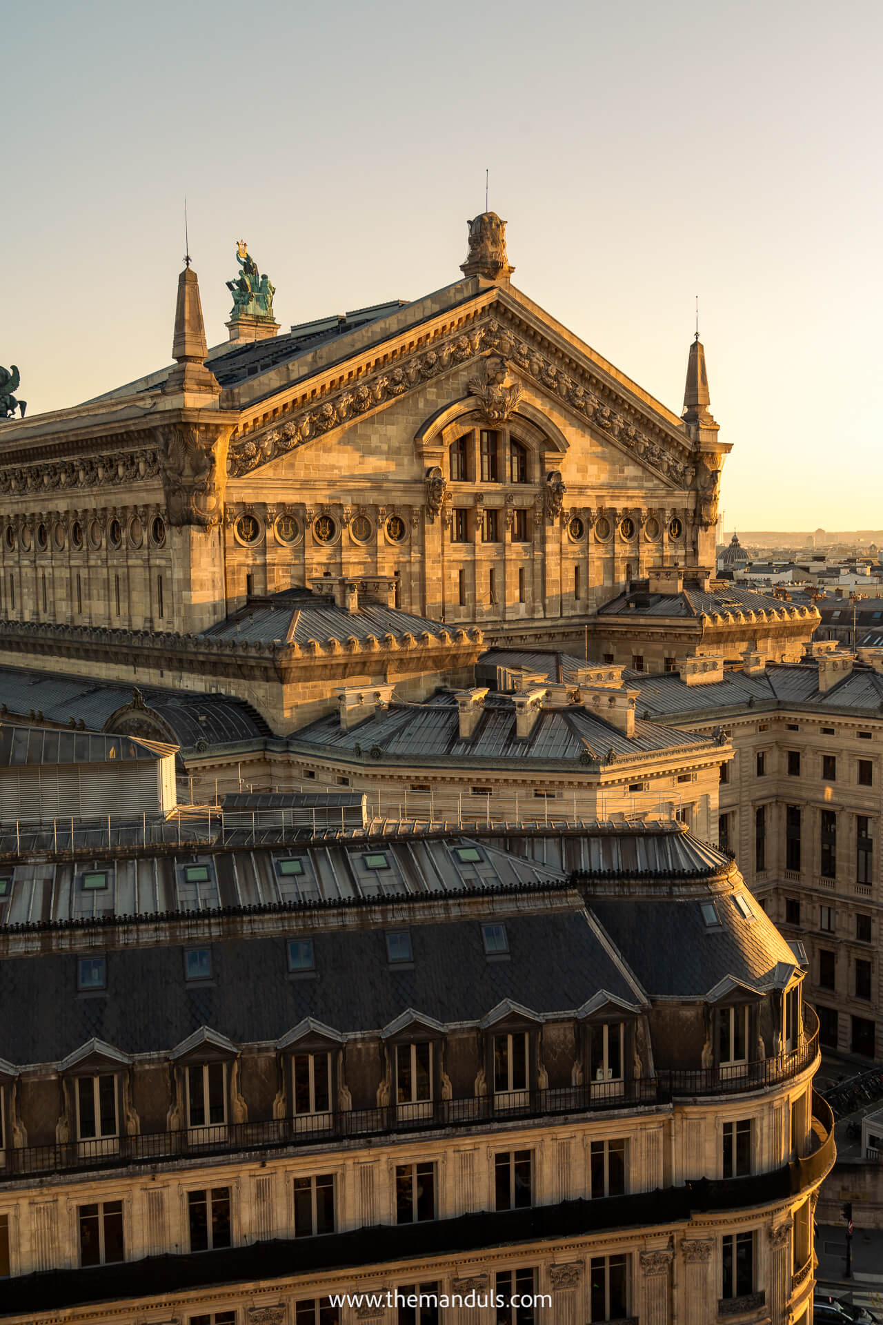 Galeries Lafayette Hausmann sunset view