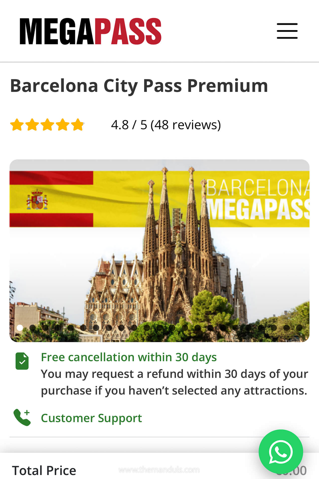 Megapass Barcelona City Pass Premium Megapass Barcelona City Pass Premium