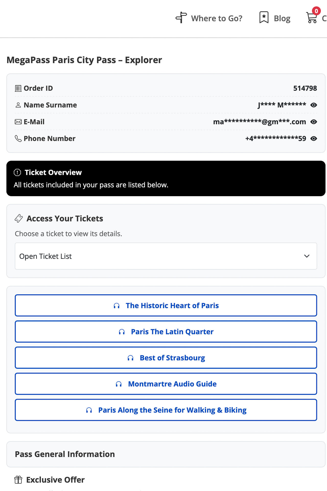 Megapass Paris City Pass - Explorer Megapass Paris City Pass - Explorer