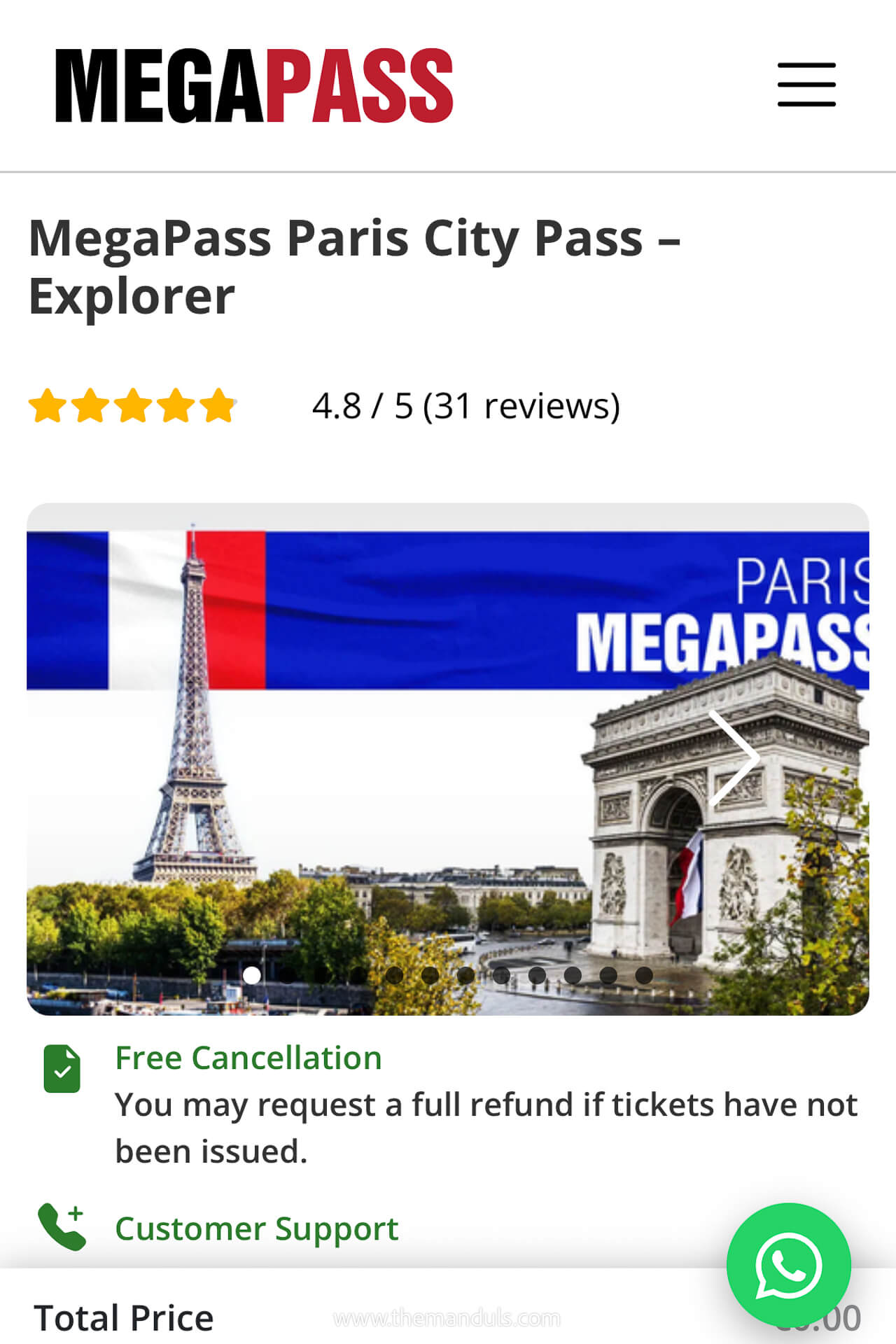Megapass Paris City Pass - Explorer Megapass Paris City Pass - Explorer