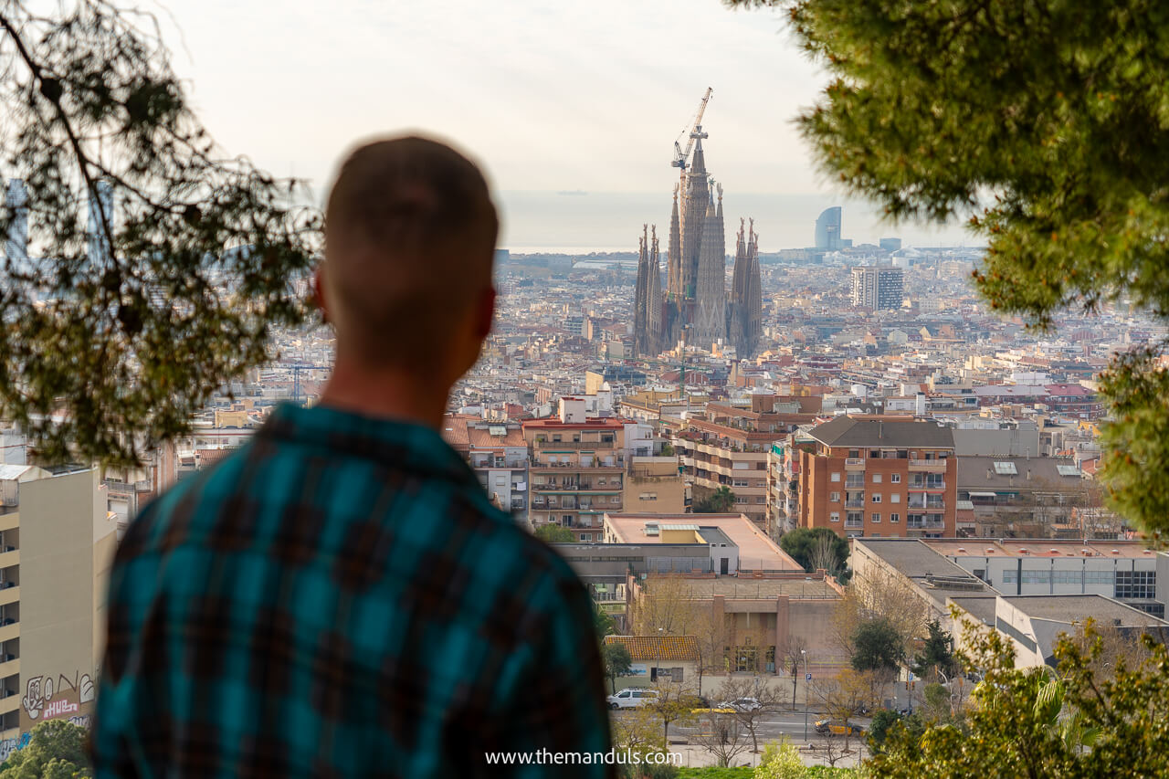Parc del Guinardó Barcelona Sagrada Familia view