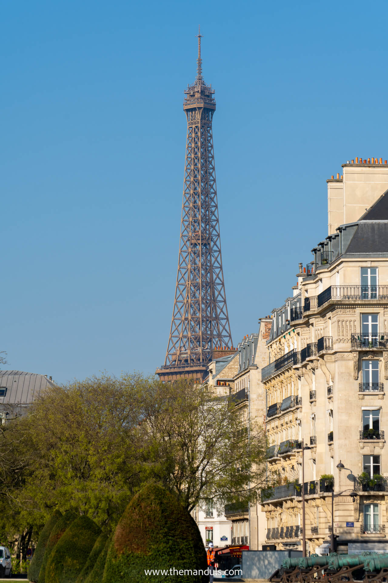 Rue de l Universite view of Eiffel Tower