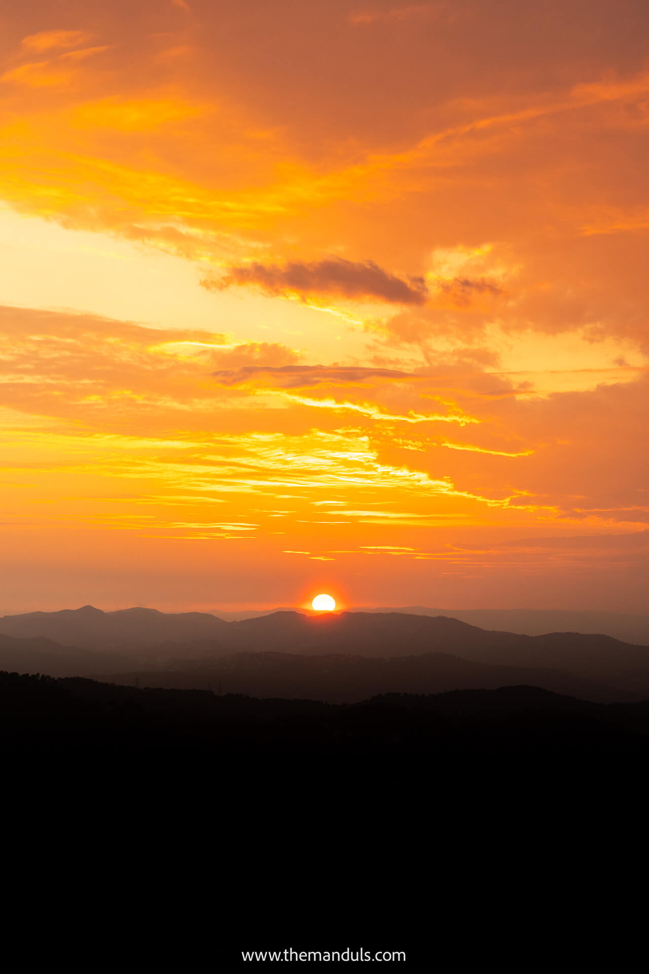 Tibidabo sunset Barcelona