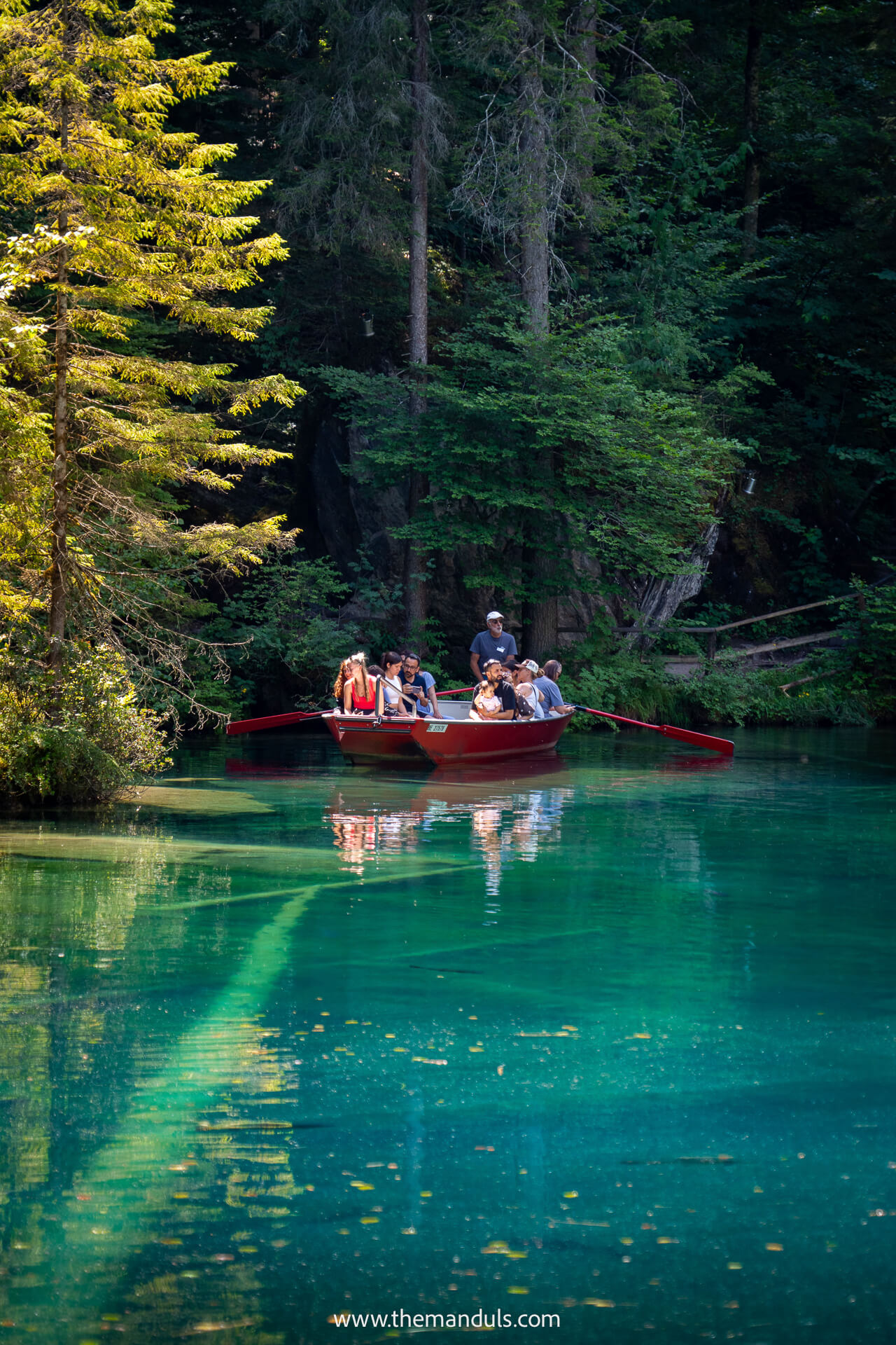 Blausee boat ride Switzerland