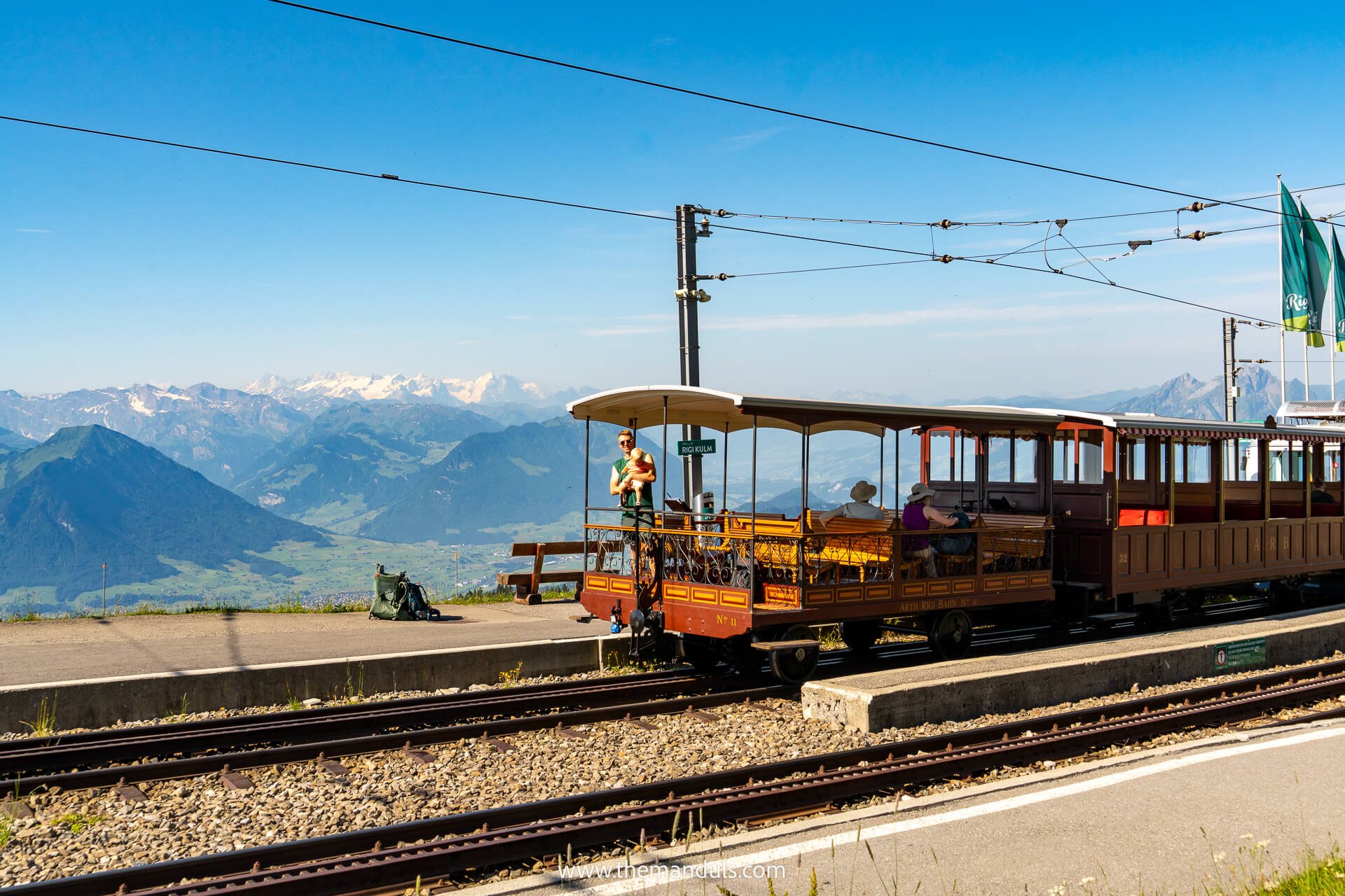 Mount Rigi Cogwheel Train at Rigi Kulm