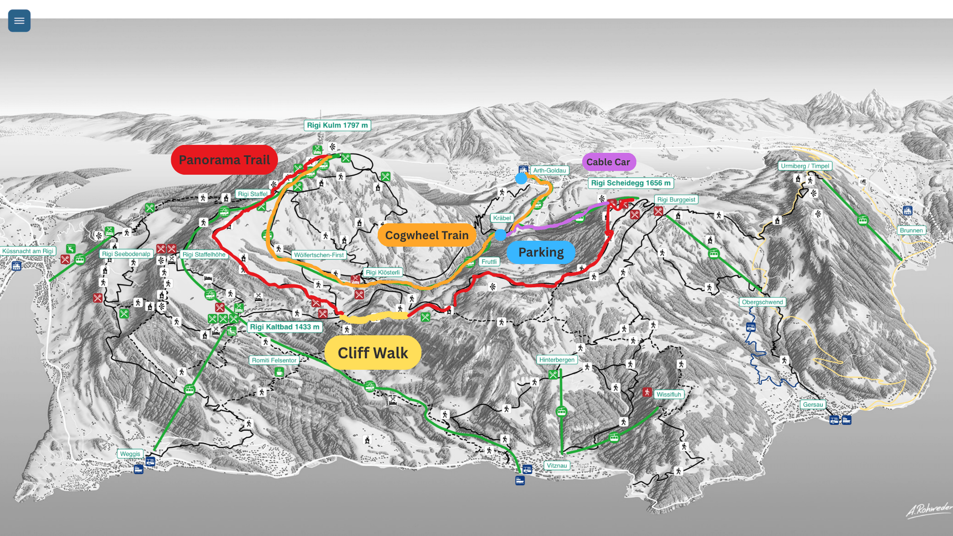 Mount Rigi Map