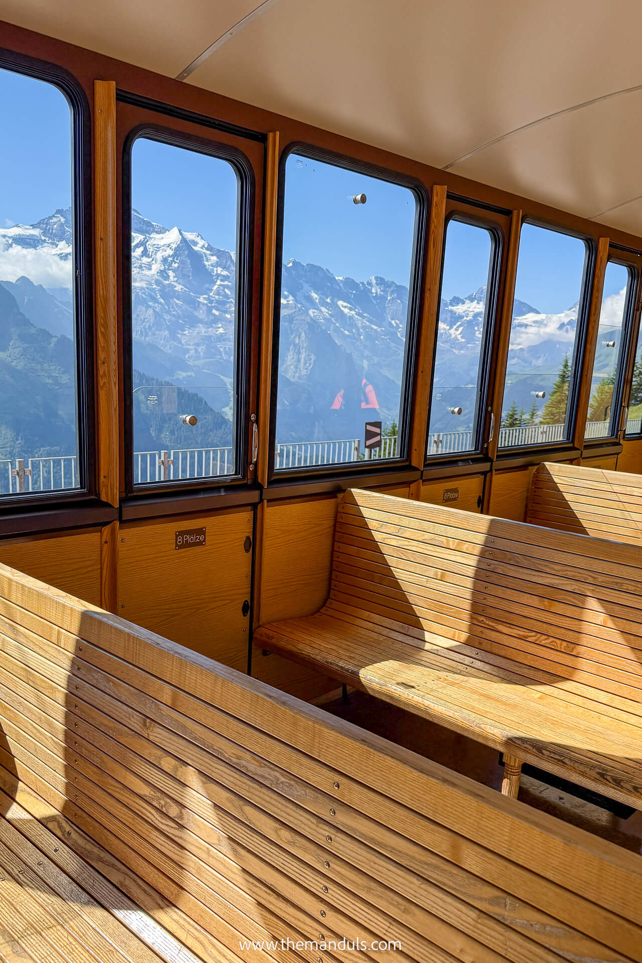 Schynige Platte historic train interior