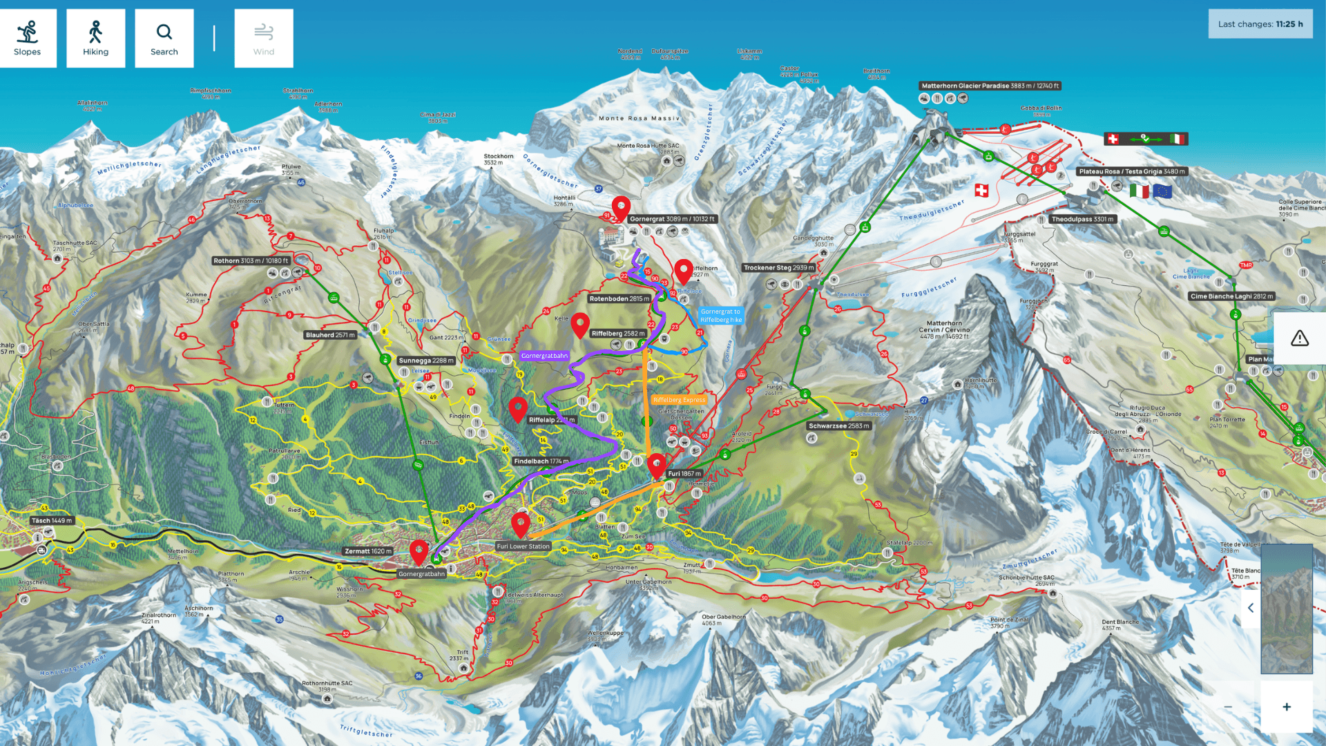riffelsee hike map-2 riffelsee hike map